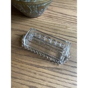 Vintage Imperial Glass Candlewick Clear Covered Butter Dish Glass Butter Dish